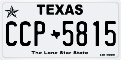TX license plate CCP5815