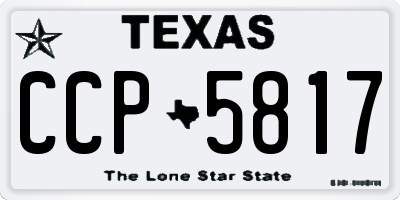 TX license plate CCP5817