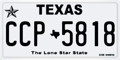TX license plate CCP5818