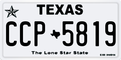 TX license plate CCP5819