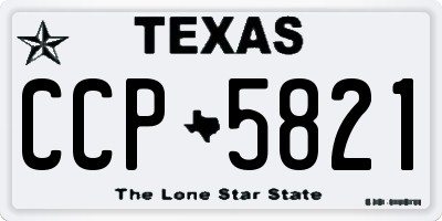 TX license plate CCP5821