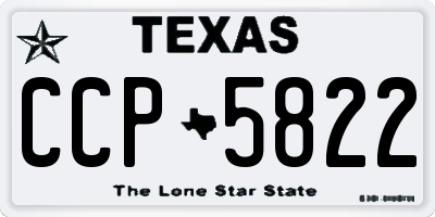 TX license plate CCP5822