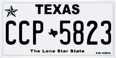 TX license plate CCP5823