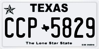 TX license plate CCP5829
