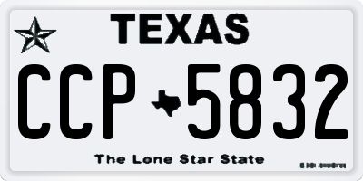 TX license plate CCP5832