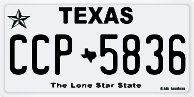 TX license plate CCP5836