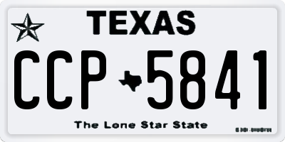 TX license plate CCP5841