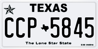 TX license plate CCP5845
