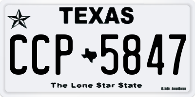 TX license plate CCP5847