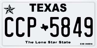 TX license plate CCP5849