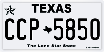 TX license plate CCP5850