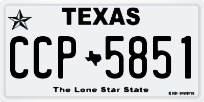 TX license plate CCP5851