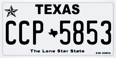 TX license plate CCP5853