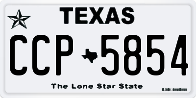 TX license plate CCP5854