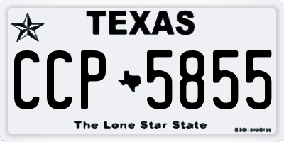 TX license plate CCP5855