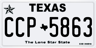 TX license plate CCP5863