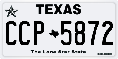 TX license plate CCP5872
