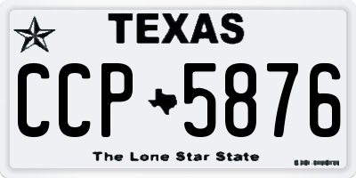 TX license plate CCP5876
