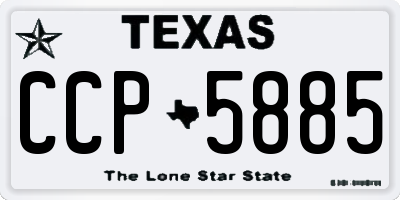 TX license plate CCP5885