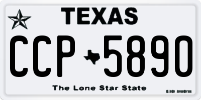 TX license plate CCP5890