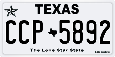 TX license plate CCP5892