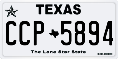 TX license plate CCP5894