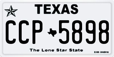 TX license plate CCP5898