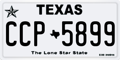 TX license plate CCP5899