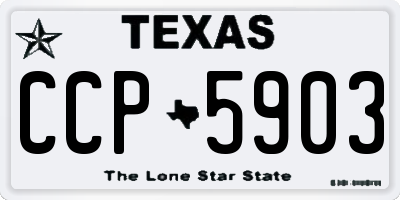 TX license plate CCP5903