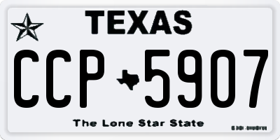 TX license plate CCP5907