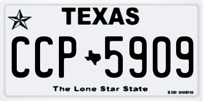 TX license plate CCP5909