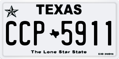 TX license plate CCP5911