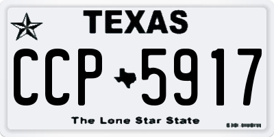 TX license plate CCP5917
