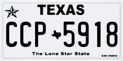 TX license plate CCP5918