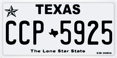 TX license plate CCP5925