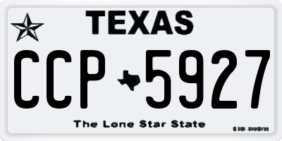 TX license plate CCP5927