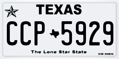 TX license plate CCP5929