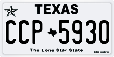 TX license plate CCP5930
