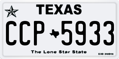 TX license plate CCP5933