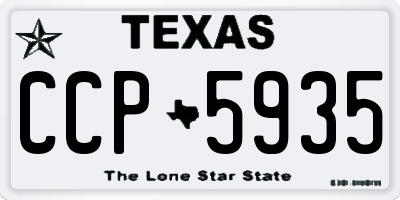 TX license plate CCP5935