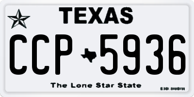 TX license plate CCP5936
