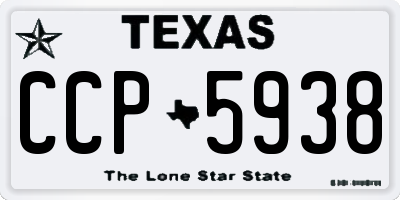 TX license plate CCP5938
