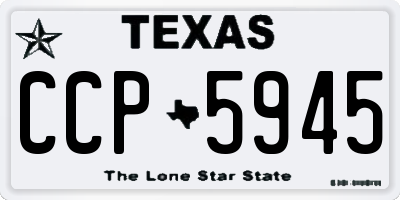TX license plate CCP5945