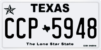 TX license plate CCP5948
