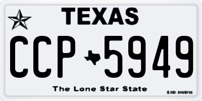 TX license plate CCP5949