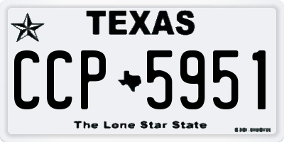 TX license plate CCP5951