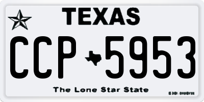 TX license plate CCP5953