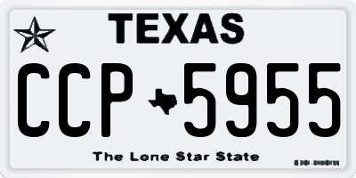 TX license plate CCP5955