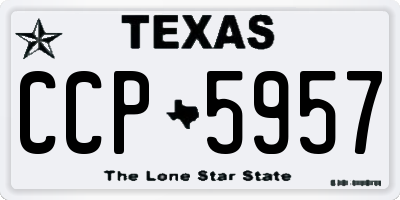 TX license plate CCP5957