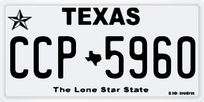 TX license plate CCP5960